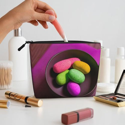 Yoga Meditation Versatile Travel Toiletry Bag - Fake Hemp Makeup Bag, Perfect for Daily Use & Business Trips