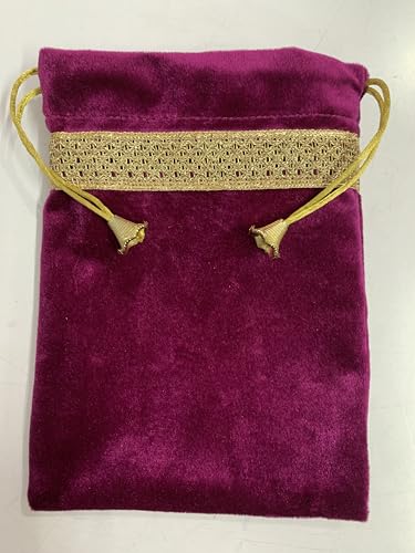 SMMS Spiritual Velvet Table Cloth Altar Tarot Spread (Wine, Medium- 61cm*61cm/ 24inch*24inch) - color: Wine, size: Medium- 61cm*61cm/ 24inch*24inch