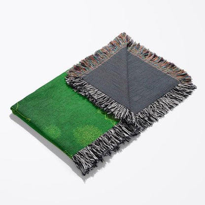 3dRose Mandala with Green Background Buddha Yoga Style Woven Blanket