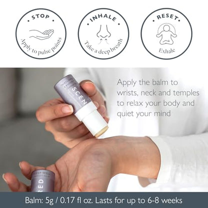 Scentered Sleep Essentials Travel Sleep Gift Set - Aromatherapy Sleep Well Balm, Luxury Silk Eye Mask & Ear Plugs for Sleeping - Lavender Essential Oil Blend - Self-Care Gifts for Women - size: Eye Mask, Travel Balm & Ear Plugs in Travel Pouch