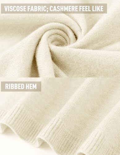 PULI Women's Versatile Knitted Shawls Scarf Poncho Sweater with Buttons Lightweight Spring Summer Fall Wraps - color: A-ivory