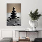 Loitspo Zen Stone Canvas Wall Art, Spirit Canvas Wall Art, Stones Balance Pebbles Stack Picture Print, Zen Stones and Sand Pictures Print Wall Art Decor, Spirit Sand Picture for Yoga (28"x42") - size: 42L"x28W"