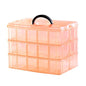 Kamay's Extra Large 3 Tier Stackable Adjustable Compartment Slot Bead Craft Jewellery Tool Storage Organiser, with 30 Compartments, Container Box, Orange - style: Extra Large 3 Tier 30 Compartments Orange