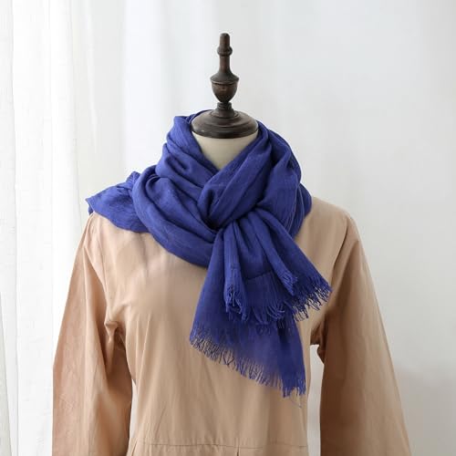Pashmina Shawl Party Wraps Evening Dress Bridesmaid Long Cotton Scarves for Wedding - color: Dark Blue 26