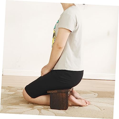 Meditation Bench Stool Non Mat Wooden Prayer Kneeling Pad Zen Stool for Home Use