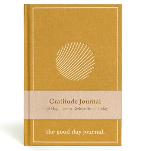ANECDOTE. Gratitude Journal – The Good Day Journal for Happiness, Mindfulness and Reflection, Feel Happier and Less Stressed, Inspirational Daily Journal for Women & Men - Marigold - color: Yellow