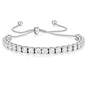 3/4mm Moissanite Tennis Bracelet Adjustable Simulated Diamond Chain 18K Gold Plated 316L Stainless Steel Bracelets Jewelry Gifts for Women Men Wife Mother - color: Silver, size: 3MM Moissanite