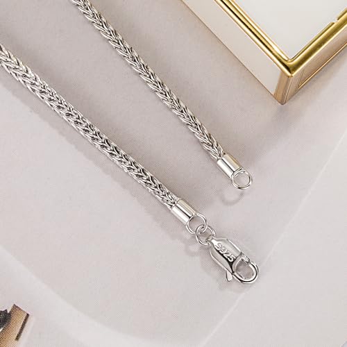 Dainty 925 Sterling Silver Chopin Chain Bracelet Women Bohemian Stackable Figaro/Box/Snake Bracelet 2MM 5 "5.9" 6.3 "6.7" 7 "7.5" 8" Jewelry Gift
