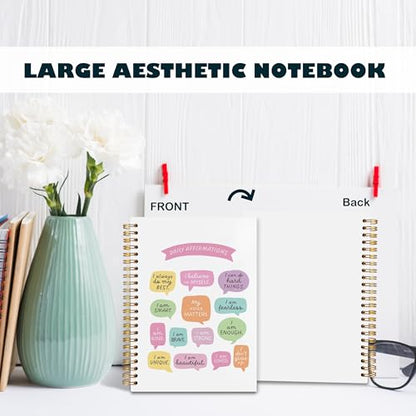 BearCake Daily Affirmations Notebook Journal, Positive Affirmation Gifts for Women Girls, Colorful Inspirational Journal for Women, Hardcover Spiral Notebook 5.5x8.3 - color: physiotherapy-message