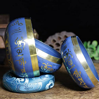 Copper Bowl Tibetan Singing Bowls Meditation Singing Bowl Handmade Bowl Copper Yoga Singing Bowl Ornament Sound Buddha Sound Chime Bowl,8.5cm