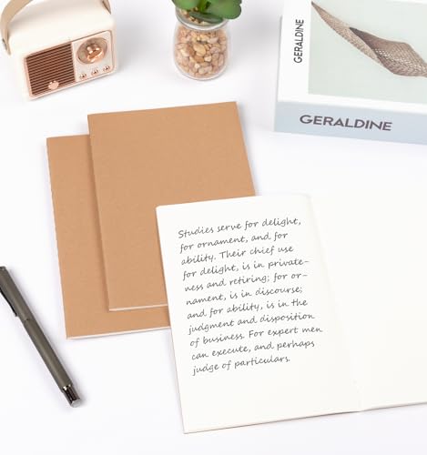 24 Pack A5 Blank Kraft Notebooks Bulk, Journaling Notebooks, Soft Cover Composition Notebook, 8.3x5.5 Inches 60 Pages Travel Journal Notebooks Set for Work, School, Writing - style: Brown-24-Blank