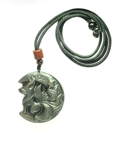 Crystal Pendant Necklaces Healing love Women's Men's choker Obsidian Tiger eye White Crystal Black Gold waterproof dainty Charm stackable statement Cute Stone necklace Unisex - style: Crystal pendant Watch Moon Fox