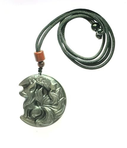 Crystal Pendant Necklaces Healing love Women's Men's choker Obsidian Tiger eye White Crystal Black Gold waterproof dainty Charm stackable statement Cute Stone necklace Unisex - style: Crystal pendant Watch Moon Fox
