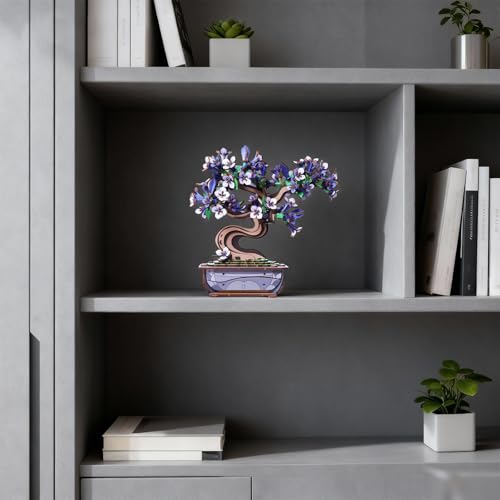 3D Puzzles for Adults Wooden Flower，DIY Crafts for Adults Bonsai Tree Building Set, Artificial Flower Decor, Artificial Plant Model Toy for Desk or Home Decor，Birthday Valentine's Day