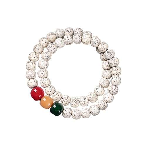 Natural Star Moon Bodhi Bracelet for Women Men Double-loop Winding Star Moon Bead Bracelet Meditatioon Healing Anxiety Relief Energy Buddha Bead Bracelets Birthday Gift - color: Bodhi 22