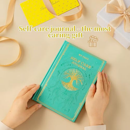 Self-Care Journal for More Happiness, Optimism, Affirmation & Reflection, Gratitude Journal with Guided Prompts, Inspirational Quotes, Mood Tracker, Undated Daily Journals for Women & Men (Green) - color: Green