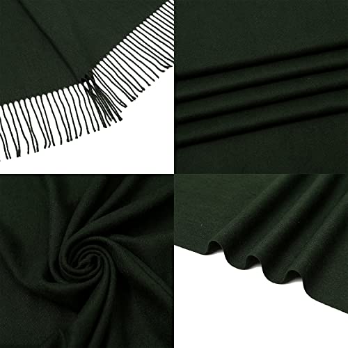 RIIQIICHY Women's Scarf Pashmina Shawls and Wraps for Evening Dress Bridesmaid Wedding Bridal Winter Warm Long Large Scarves - color: Army Green
