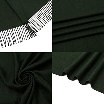 RIIQIICHY Women's Scarf Pashmina Shawls and Wraps for Evening Dress Bridesmaid Wedding Bridal Winter Warm Long Large Scarves - color: Army Green