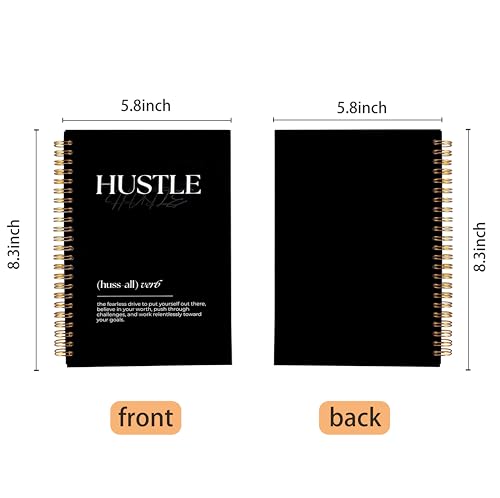 Inspirational Hustle Definition Notebook Journal, Motivational Office Notebook for Women Men Coworkers, Hustle Quote Positive Affirmation Spiral Journal 5.5x8.3 Inch - color: 32-explanation-notebook