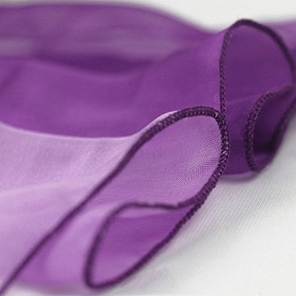 Cotton Silk Scarf Elegant Soft Wraps Color Shade Scarves for Women - color: Purple