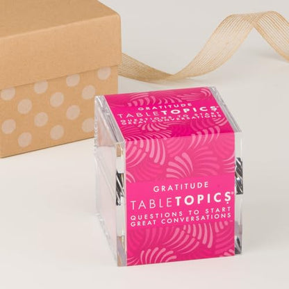 TableTopics Gratitude Conversation Cards for Family & Friends, 135 Heartfelt Questions for Connection at Dinnertime, Game Night, Parties