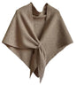 Pashmina Wraps for Women Knitted Shawl Triangle Scarf Shawl with Loop Shoulder Top Sweater Shawl Wrap (Khaki)