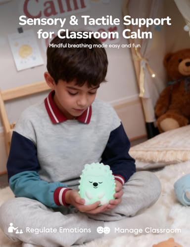 Breathing Pal 'Hogi'- Mindfulness Breathing Light, Guided Visual Meditation Breathing Light, Anxiety Relief Items for Calm Down Corner/Meditation/Sleep for Adult&Kid - size: Hogi (Hedgehog)