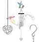 Outdoors Hummingbird Wind Chimes Sympathy Memorial for Loss of Loved One - Soothing Melodic Tones Aluminum Chime Great as a Gift for Your Patio Porch Garden and Backyard (Hummingbird,Heart) - size: 24.1" Hummingbird Heart