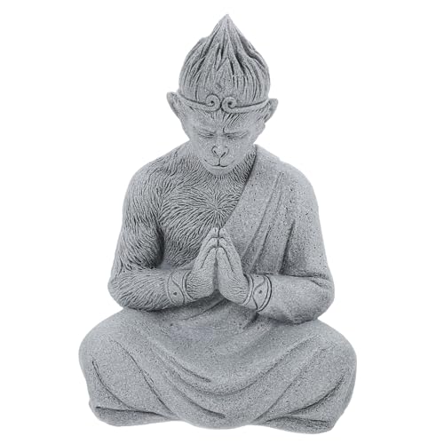 Miniature Garden Buddha Figurine for Aquarium Decor Stone Powder Meditation Statue Zen Garden Ornaments for Outdoor Spaces Reusable and Chic Buddha Decor