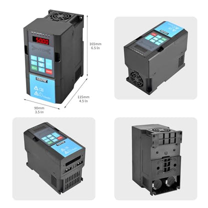 3KW 4HP 15A Variable Frequency Drive vfd 220v Input 220v 3 Phase Output, 0-3000Hz, Upgraded Up/Down Button Tuning Mode, Precise Control to 0.01Hz, Inverter for CNC Spindle Motor Speed Control