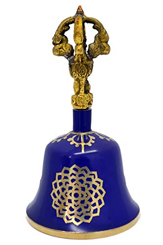 Poshnpretty Tibetan Bell Note A B C D E F G Chakra Meditation Harmony 5.5" Long (Violet Crown Chakra (Note B)) - color: Violet "Crown Chakra" (Note "B")