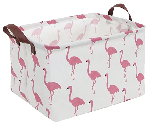 CLOCOR Rectangular Storage Bin,Waterproof Gift Baskets,Room Decor (Flamingo) - color: Flamingo