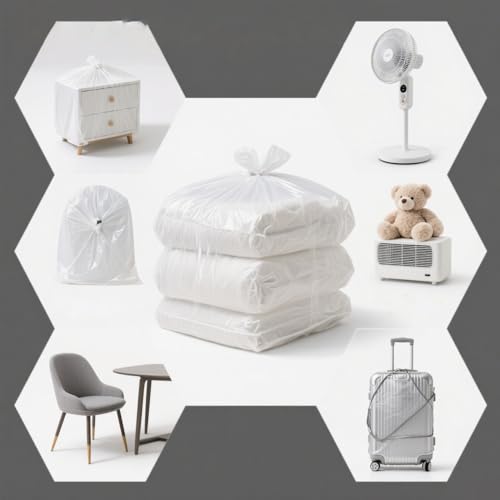 Large Plastic Bags for Storage 55x63 Inches Clear Giant Storage Bags Perfect for Moistureproof, Dustproof, Luggage, Furniture, Comforter Big Plush Toys, Equipment and More (10 Pack) - size: 55 x 63"