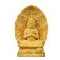 Ulalaza Boxwood Buddha Statue Solid Wood Carvings Carved Locker Box Sculpture Decoration - color: S8-yellow