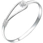 Handmade 925 Sterling Silver Bangle Bracelet Simple Silver/Gold Adjustable Cuff Bangles Durable Stainless Steel bracelet for Men &Women Daily Jewelry Gift for Anniversary Birthday Gift - color: Color 33