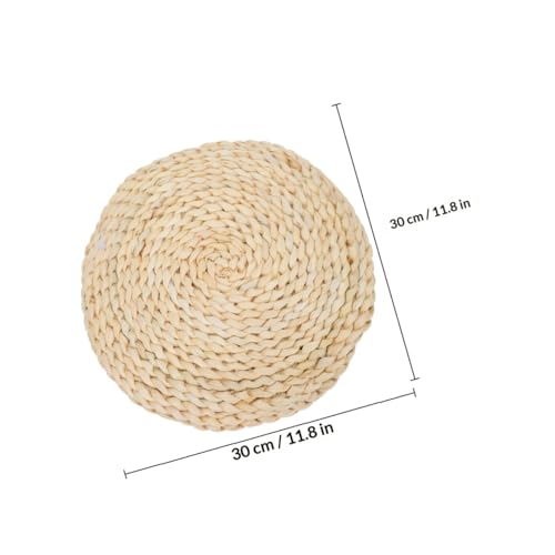ERINGOGO Meditation Mat Thickened Home Meditating Cushion Seating Ground Pad Handwoven Seat Floor Straw Woven Pad