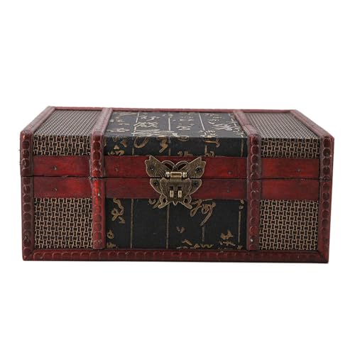 Eujgoov Vintage Wooden Storage Box, Book Storage Box, Wooden Decorative Boxes With Lids Small Size Book Jewelry (#1) - size: #1