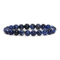 Justinstones 8mm Round Beads Stretch Bracelet 7 Inch Unisex - color: Blue Sodalite