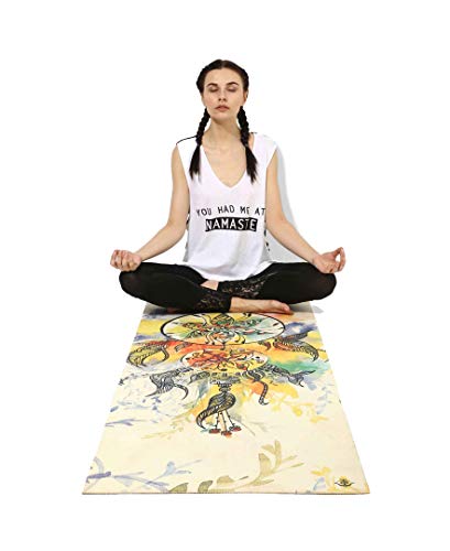 Shakti Warrior TPE Yoga Mat - Artist Designed, Premium eco friendly mats, Non Slip, Non toxic, Great For Regular & Hot Yoga, Pilates and Workouts (72 inch x 24 inch x 6mm thick) - color: Dreamcatcher