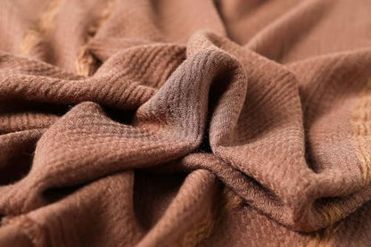 WINCESS.YU Women Gradient Scarf Long Shawls and Wraps Fashion Plain Pashmina Formal Scarf - color: Lx92-light Coffee