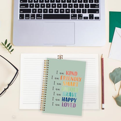BearCake Notebook Journal, Blue Floral Notebook for Women,Journal for Women, Aesthetic Office Supplies Hardcover Spiral Notebook 5.5x8.3 635 - color: physiotherapy-cheer green