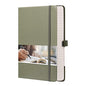 EMSHOI Graph Paper Notebook - 256 Pages A5 Graph Notebook/Journal, Hard Cover, 120gsm Thick Paper, Smooth PU Leather, Inner Pocket, 5.75'' × 8.38''- Olive Green - color: Green, size: A5-Graph