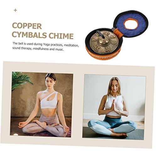 1set Yoga Instrument Jingle Bell Cymbals Chime Meditation Bell Tibetan Meditation Bowl Decorative Percussion