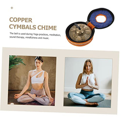 1set Yoga Instrument Jingle Bell Cymbals Chime Meditation Bell Tibetan Meditation Bowl Decorative Percussion