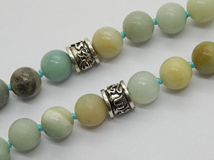 mala Beads Necklace for Women Man, mala Bracelet, Prayer Beads Necklace - color: mix-color amazonite