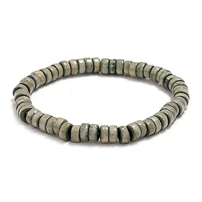 COLORFUL BLING 4Pcs Classic Natural Sandalwood Bead Bracelet Strand Wood Tibetan for Men Women Meditation Buddhist Mala Prayer Jewelry - color: long