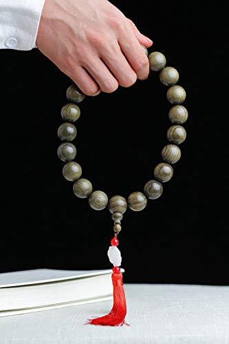 Zen Dear Unisex Burried Ebony Prayer Beads Buddha Buddhist Prayer Beads Meditation Mala Necklace Bracelet - style: 20mm 21 Beads Boutique