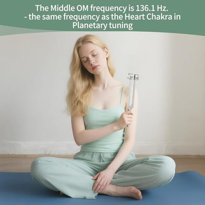 128 hz Tuning Fork Healing Instrument Tuning Forks for Meditation Yoga and Chakra Energy Sound Therapy & Stress Relief - Perfect Spiritual Gift for Women & Men