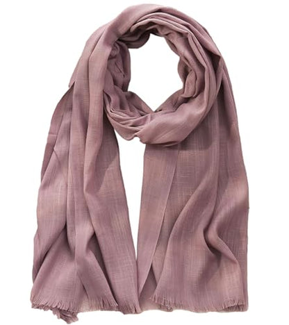 Women's Cotton Scarves Lady Light Soft Fashion Solid Scarf Wrap Shawl - color: Skin Purple