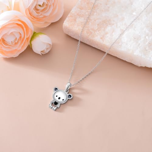 Animal Necklace 925 Sterling Silver Pendant Jewelry Gift for Women Animal Lover - style: Koala